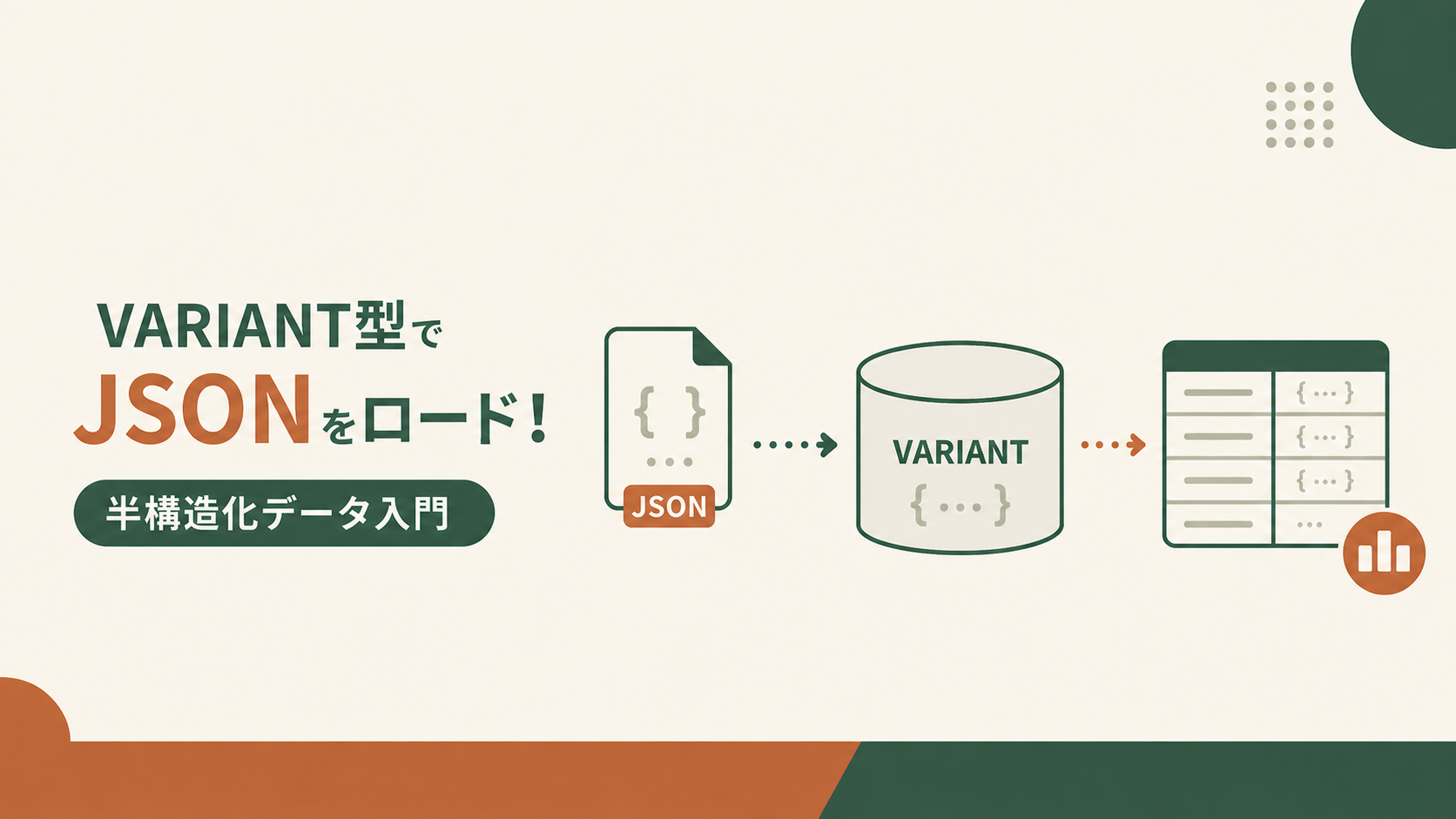 Snowflake VARIANT型でJSONをロード!半構造化データ入門
