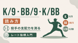 K/9・BB/9・K/BBの読み方|投手の支配力を測るレート指標入門のサムネイル