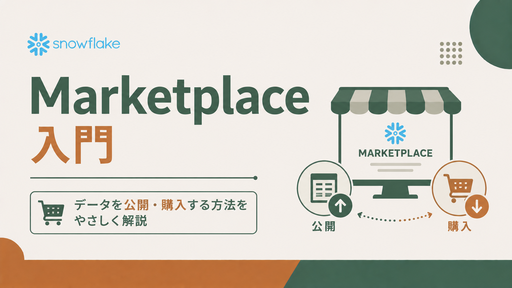 Snowflake Marketplace入門|データを公開・購入する方法をやさしく解説