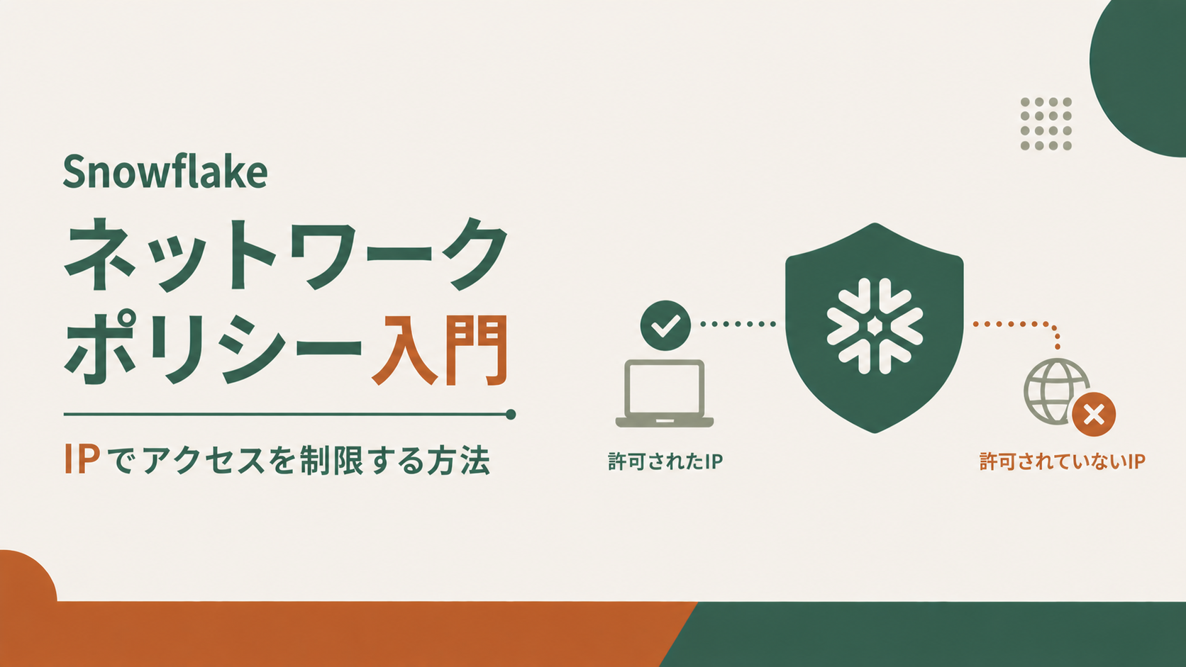 Snowflakeネットワークポリシー入門|IPでアクセスを制限する方法