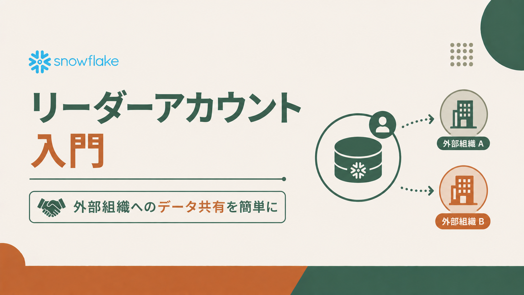 Snowflakeリーダーアカウント入門|外部組織へのデータ共有を簡単に