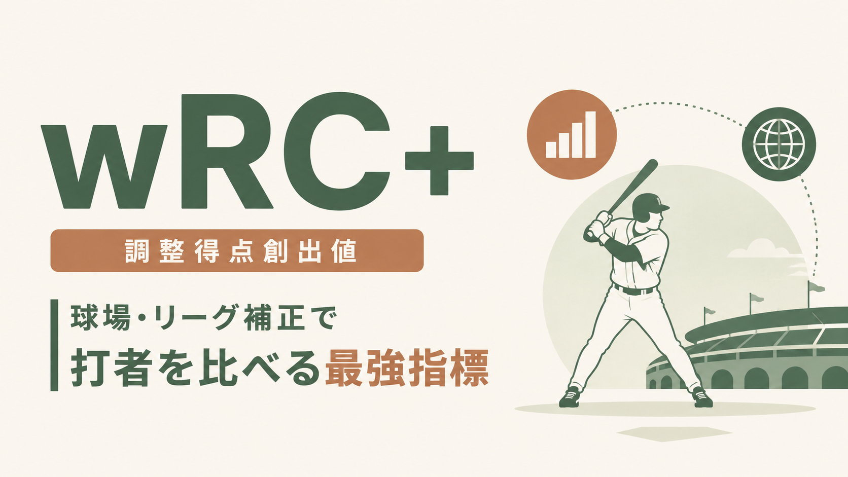 wRC+(調整得点創出値)とは?球場・リーグ補正で打者を比べる最強指標
