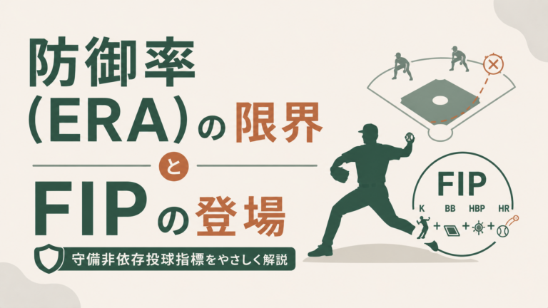 防御率(ERA)の限界とFIPの登場|守備非依存投球指標をやさしく解説のサムネイル