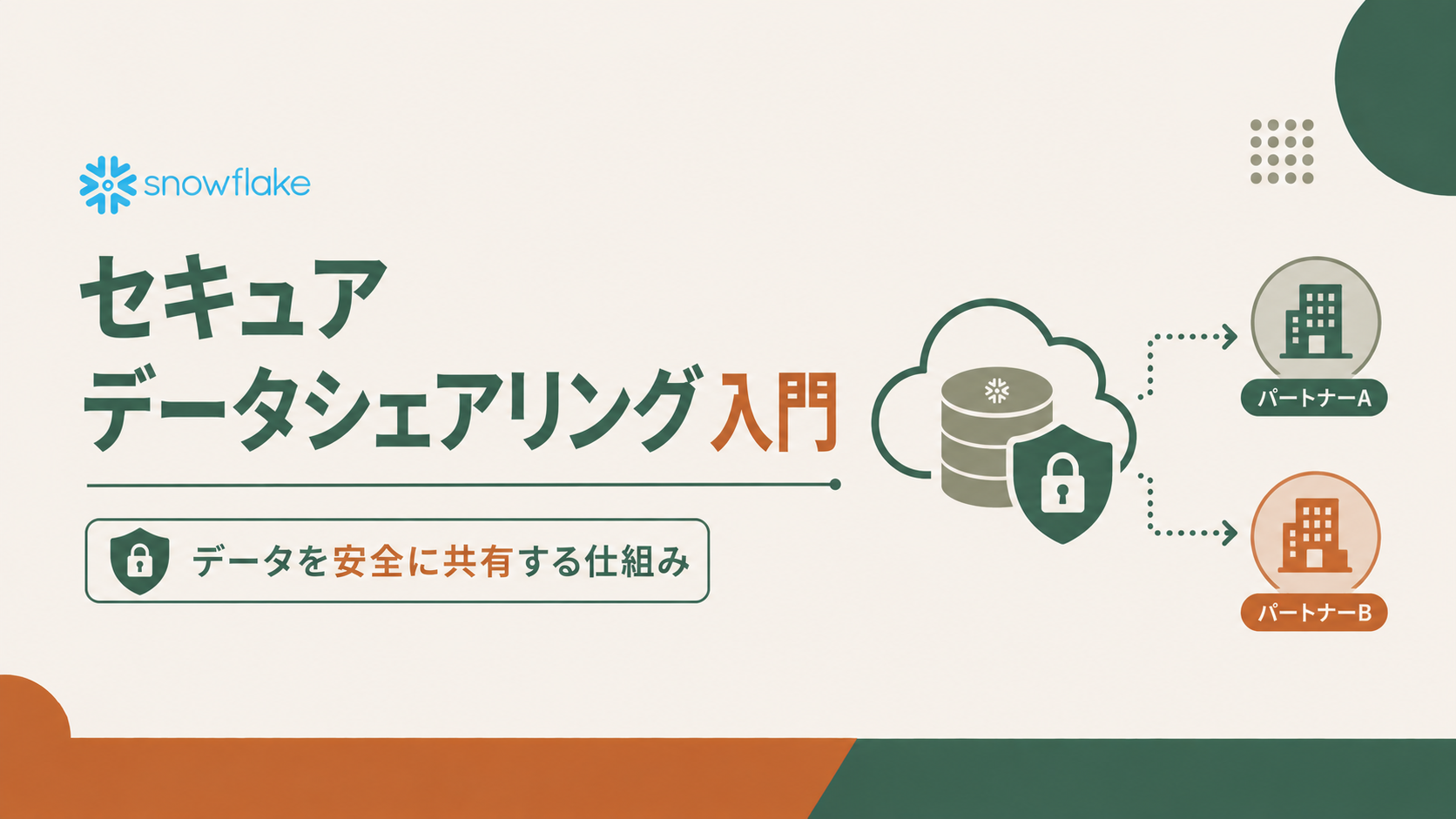 Snowflakeセキュアデータシェアリング入門|データを安全に共有する仕組み