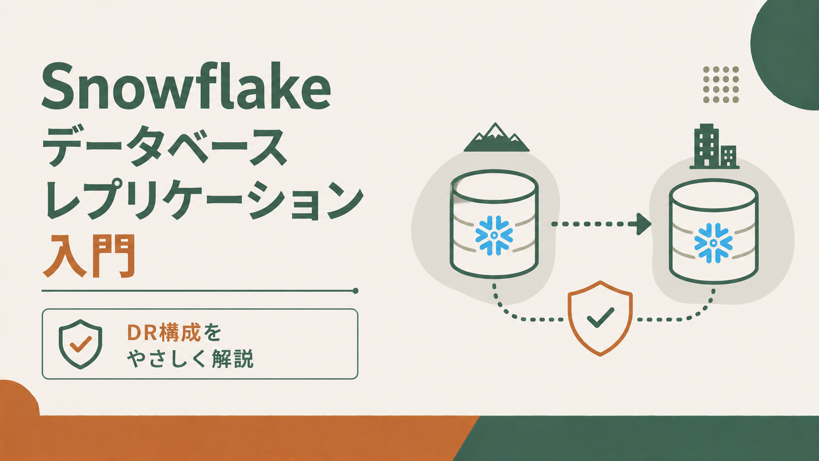 Snowflakeデータベースレプリケーション入門|DR構成をやさしく解説